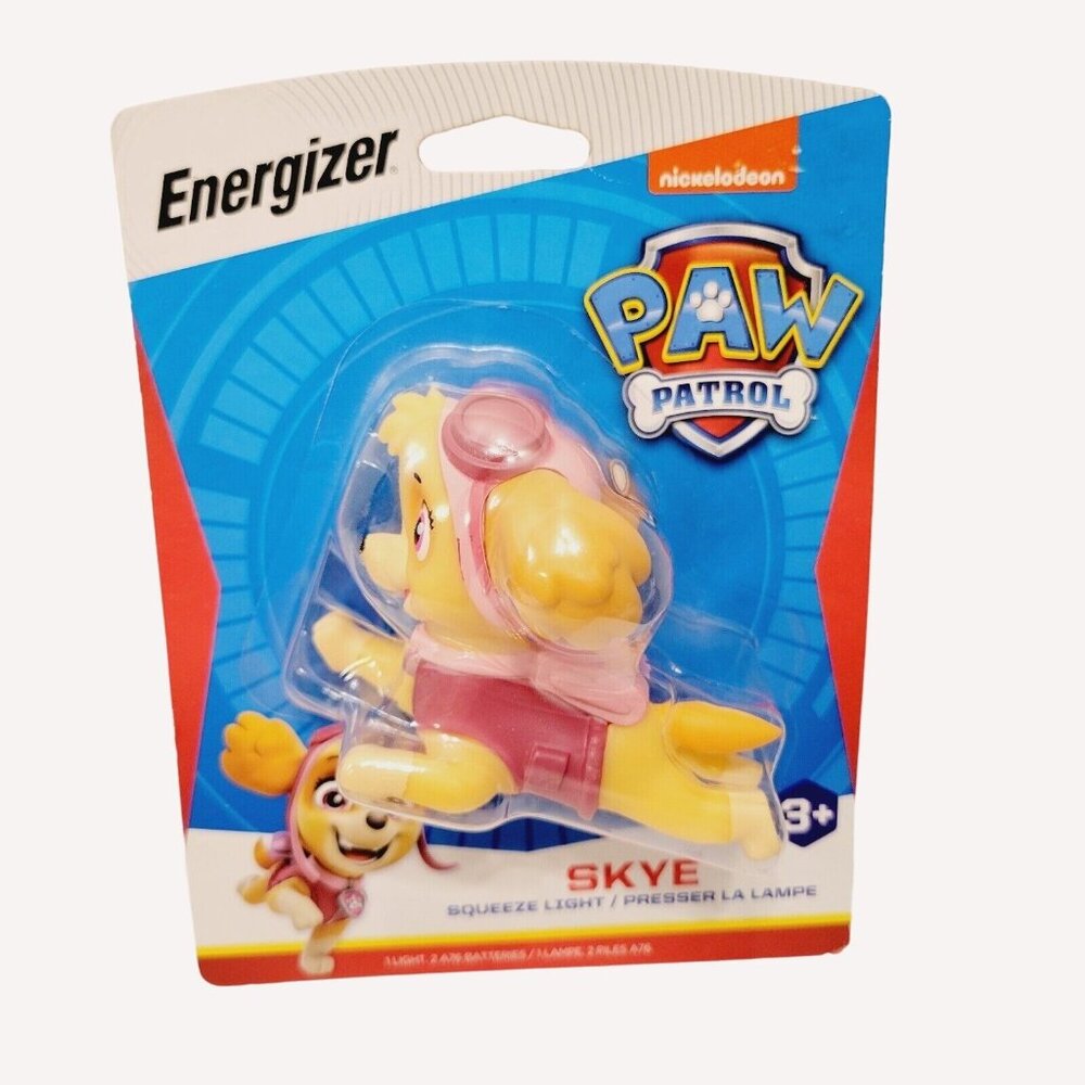 PAW PATROL ENERGIZER SQUEEZE FLASHLIGHT SKYE SQUEEZE HAND HELD PINK